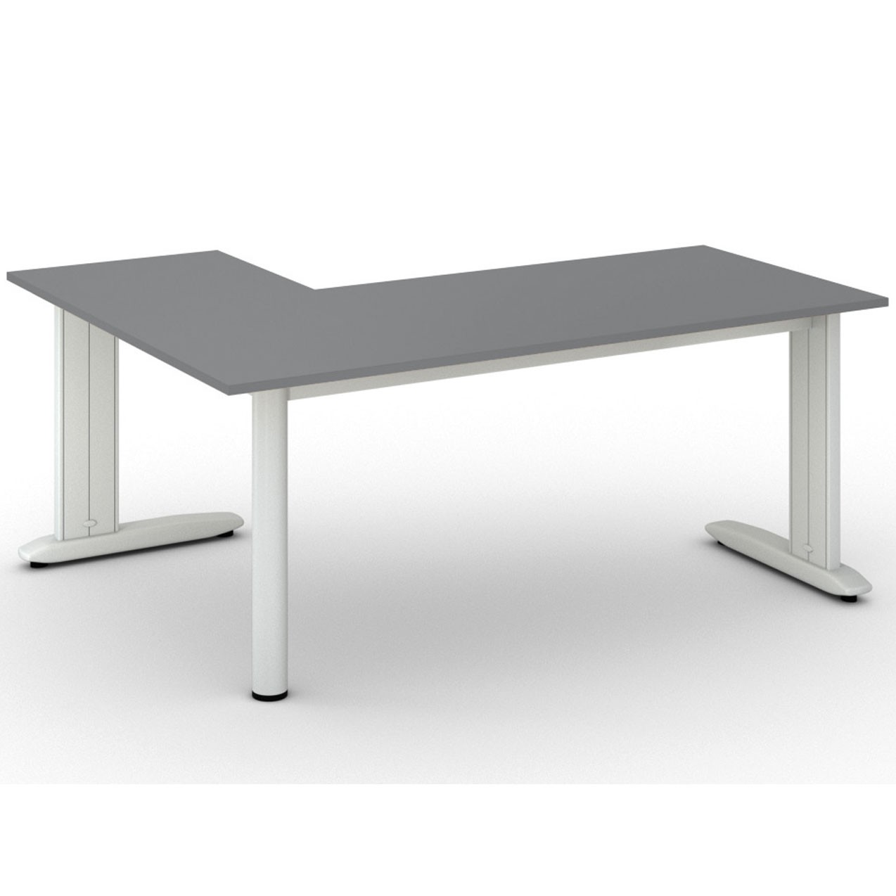 B2B Partner Biurko Flexible L 1800 x 1400 mm, antracyt 468276