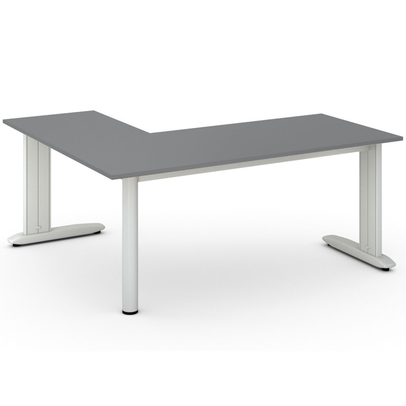 B2B Partner Biurko Flexible L 1800 x 1600 mm, antracyt 468275