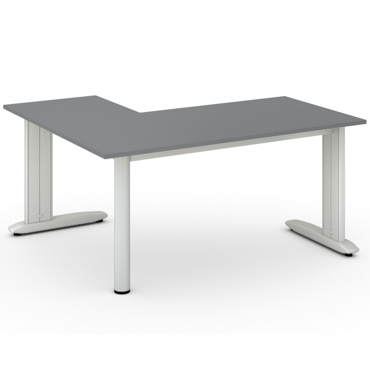 B2B Partner Biurko Flexible L 1600 x 1400 mm, antracyt 468278