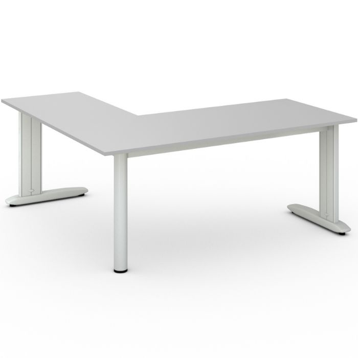 B2B Partner Biurko Flexible lewy 1800 x 1800 mm, szary 468269
