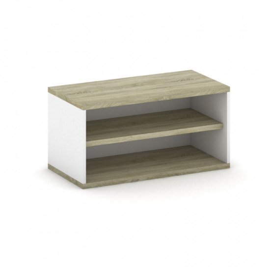 B2B Partner Nadstawka na szafę Mirelli A+, 800 x 400 x 400 mm, biały/dąb sonoma 437502