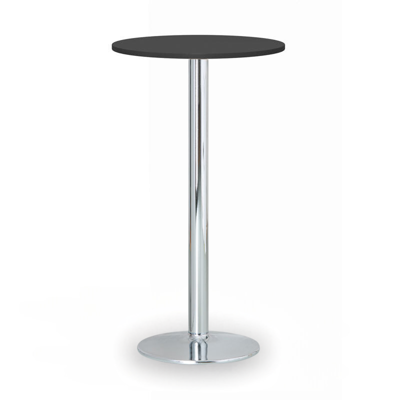B2B Partner Stolik wysoki Olympo II, średnica 600 mm, chromowana podstawa, płyta Antracyt 423226