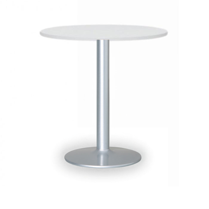B2B Partner Stolik wysoki Filip II, średnica 800 mm, szara podstawa, płyta biała 423211
