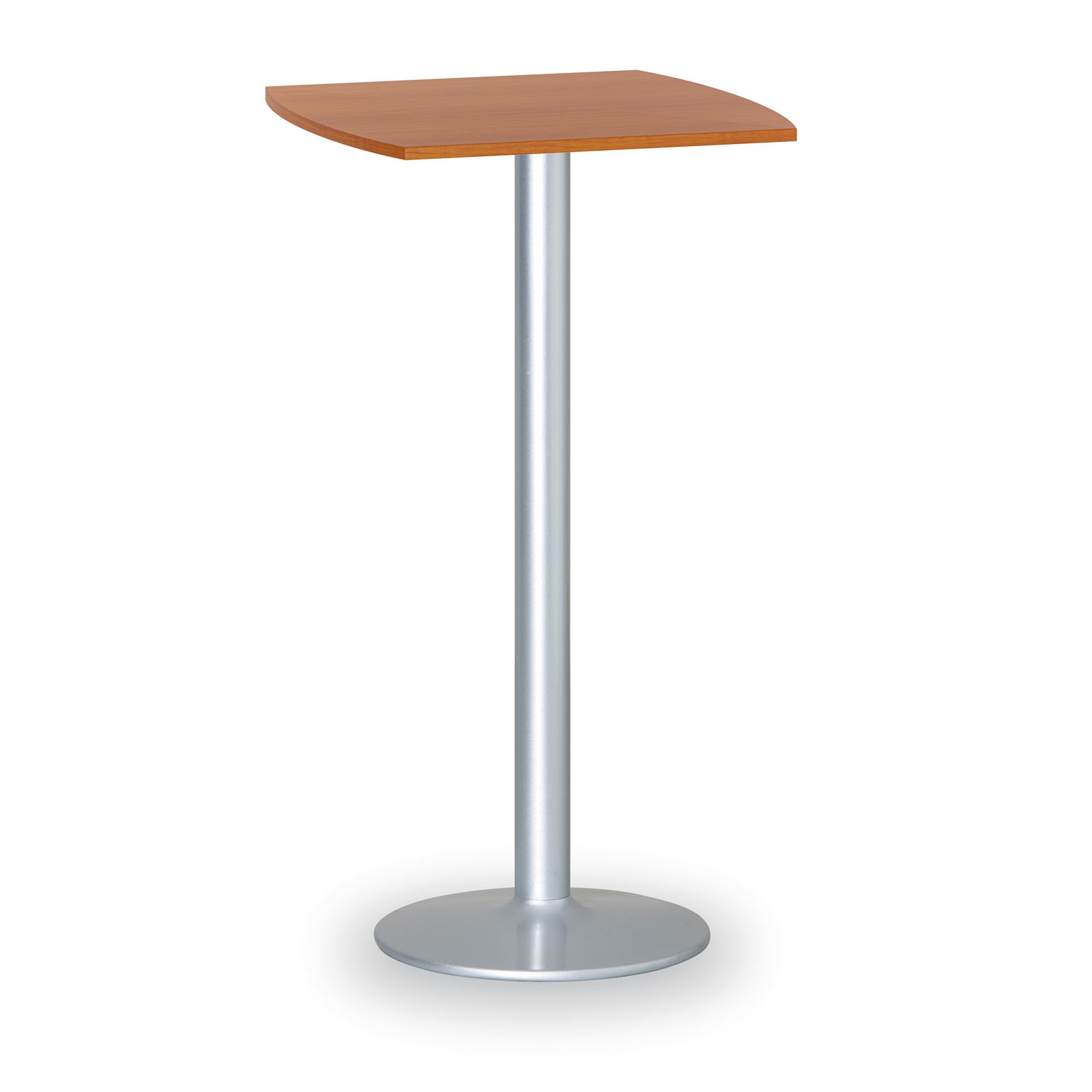 B2B Partner Stolik wysoki Olympo II, 660 x 660 mm, szara podstawa, płyta czereśnia 423284
