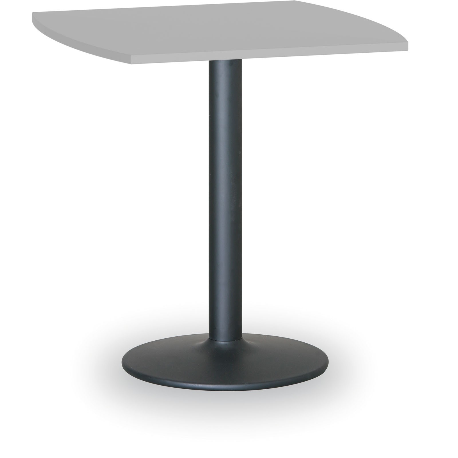 B2B Partner Stolik wysoki Filip II, 660 x 660 mm, czarna podstawa, płyta szara 423274