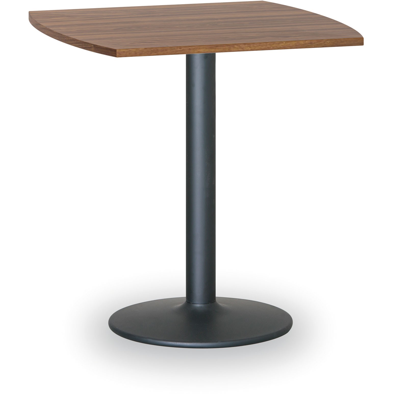 B2B Partner Stolik wysoki Filip II, 660 x 660 mm, czarna podstawa, płyta orzech 423271