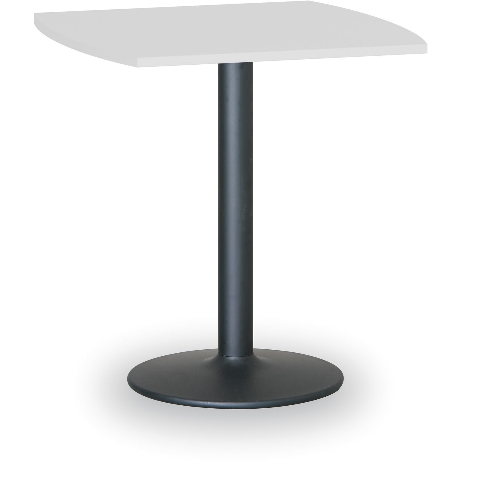 B2B Partner Stolik wysoki Filip II, 660 x 660 mm, czarna podstawa, płyta biała 423273