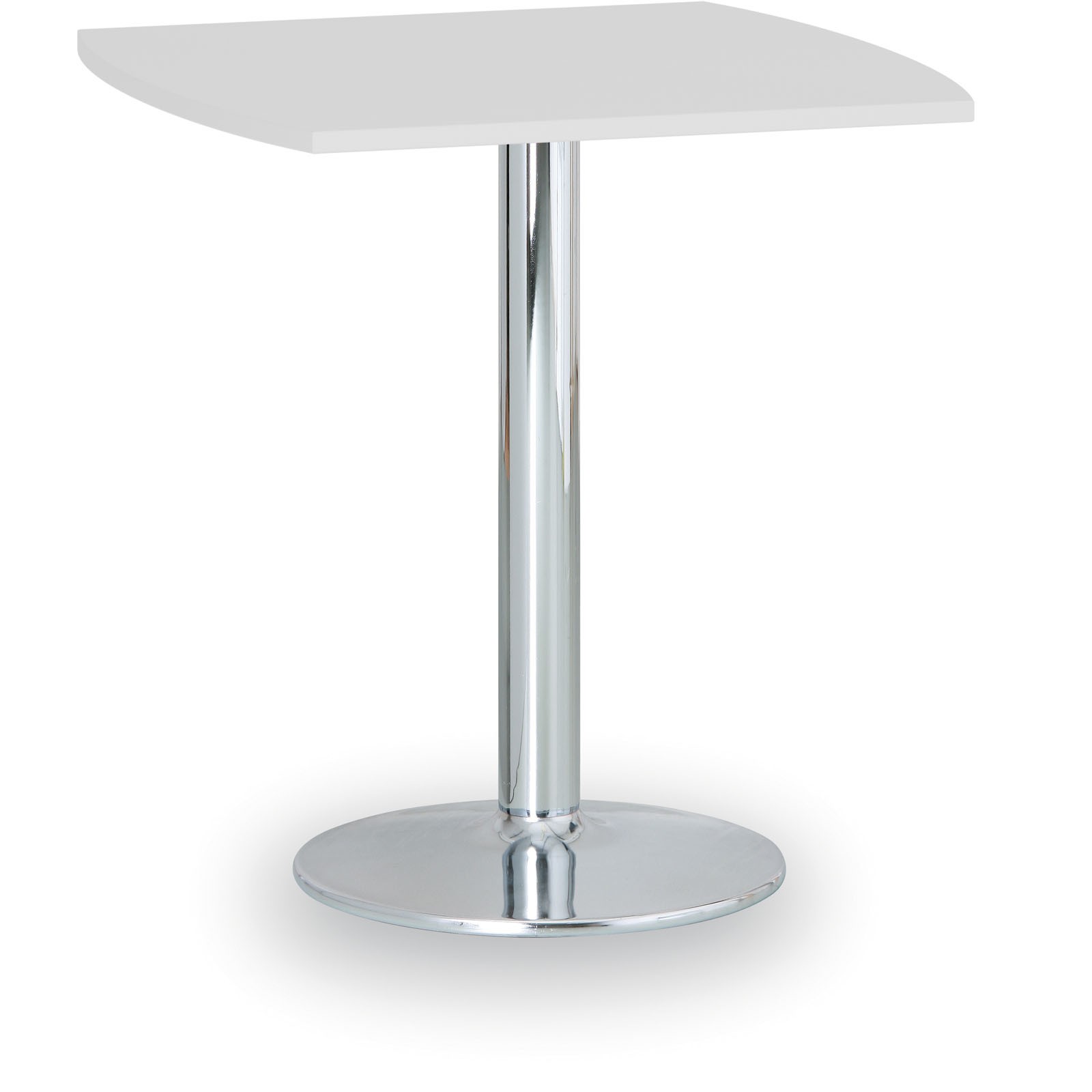 B2B Partner Stolik wysoki Filip II, 660 x 660 mm, chromowana podstawa, płyta biała 423259