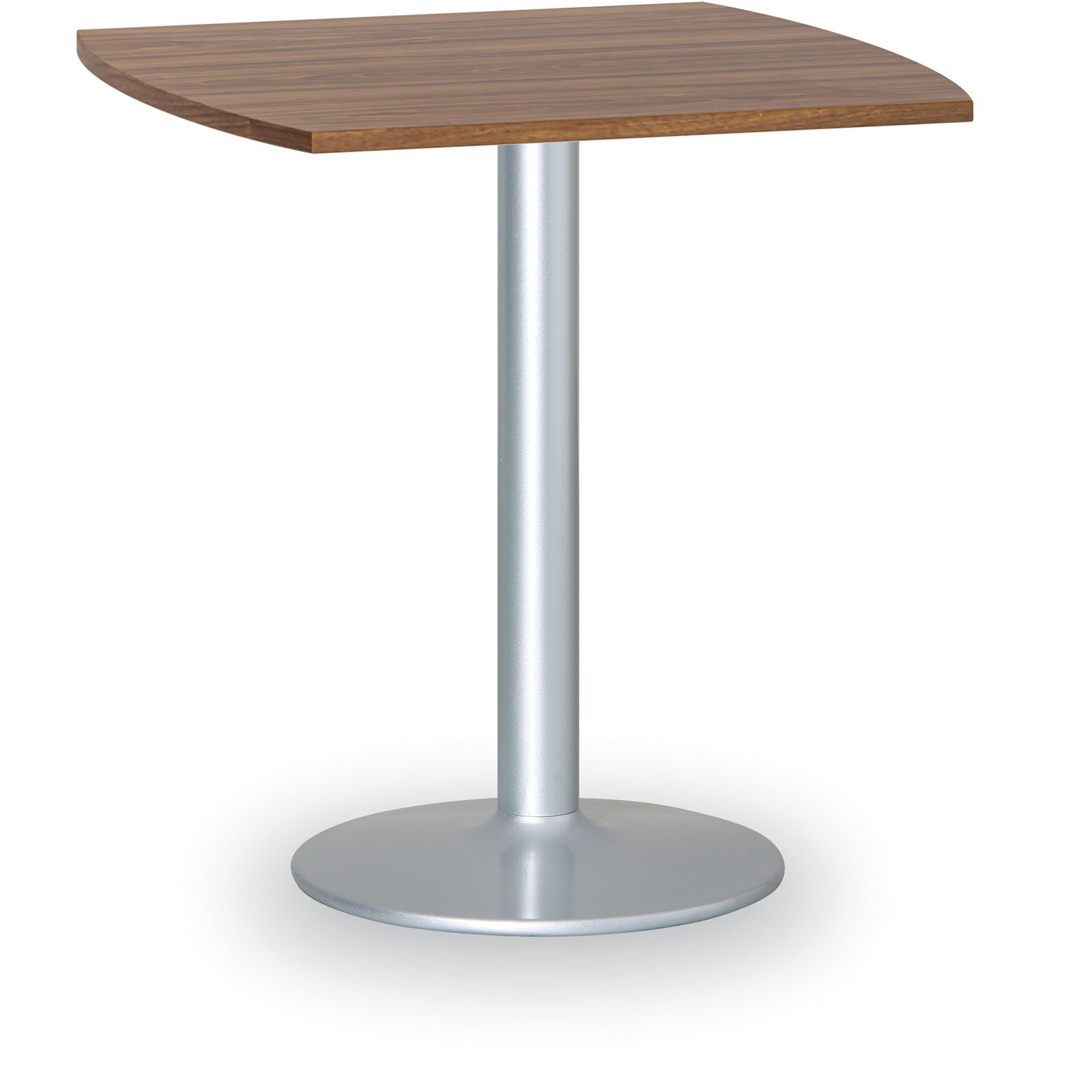 B2B Partner Stolik wysoki Filip II, 660 x 660 mm, szara podstawa, płyta orzech 423264