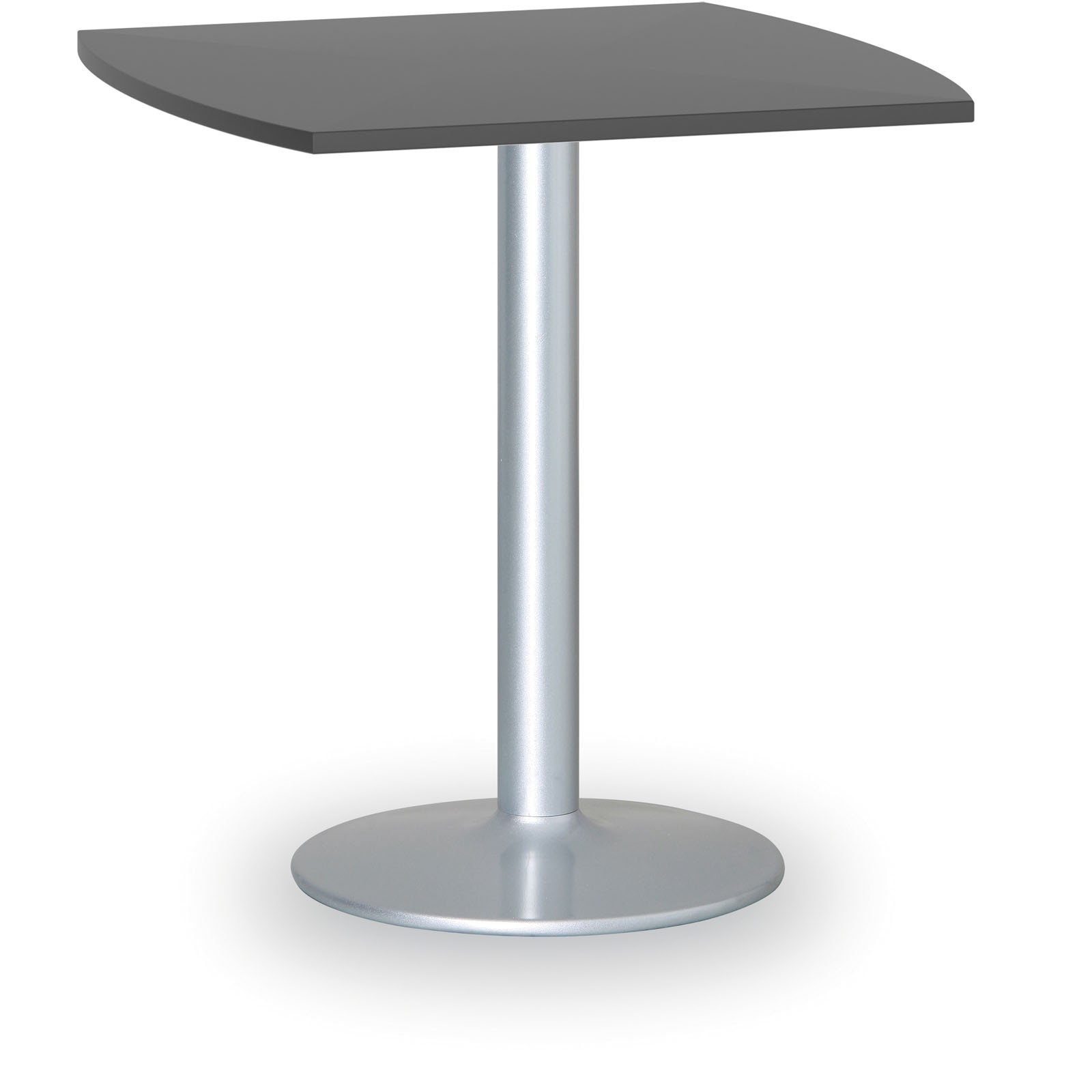B2B Partner Stolik wysoki Filip II, 660 x 660 mm, szara podstawa, płyta antracyt 423268