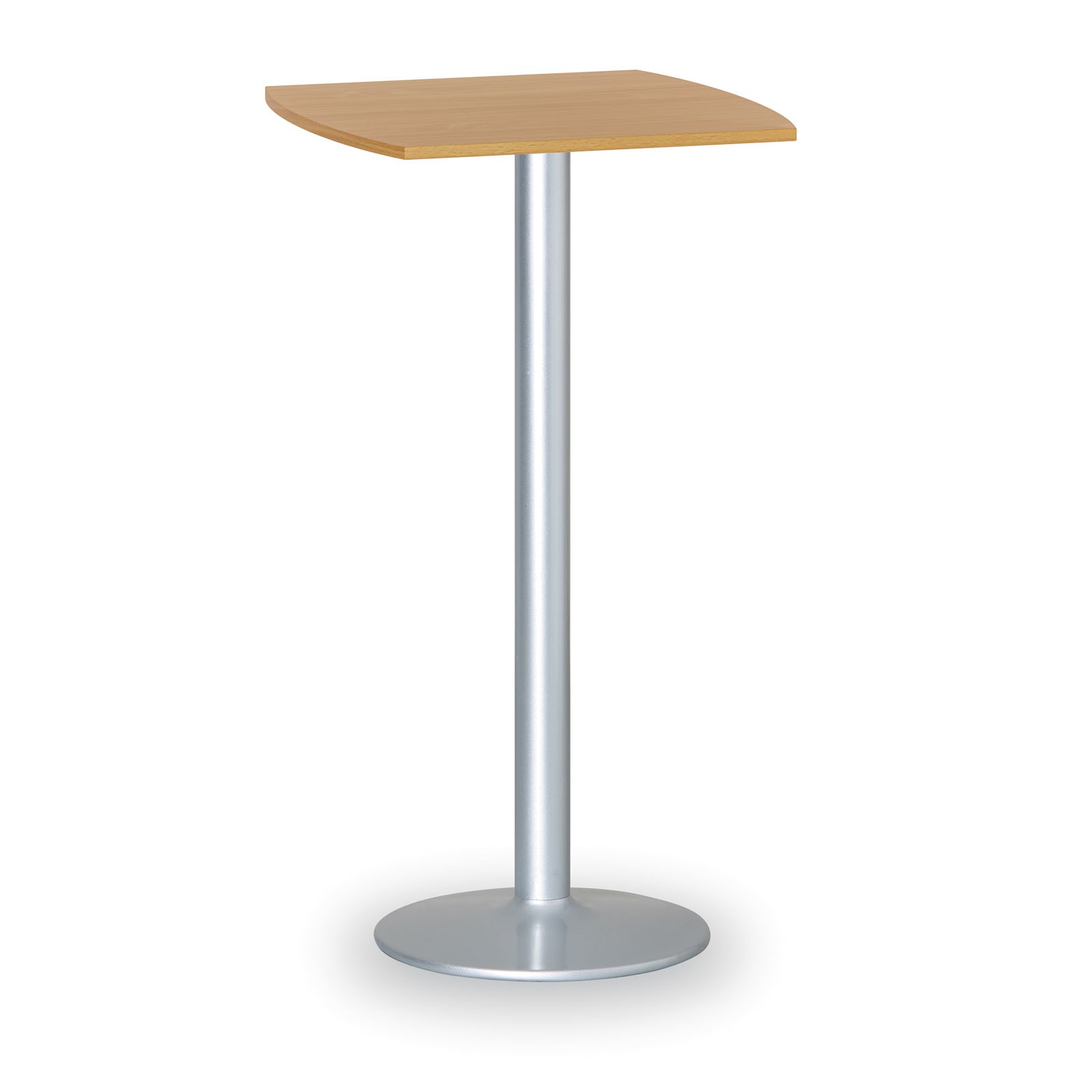 B2B Partner Stolik wysoki Olympo II, 660 x 660 mm, szara podstawa, płyta buk 423283
