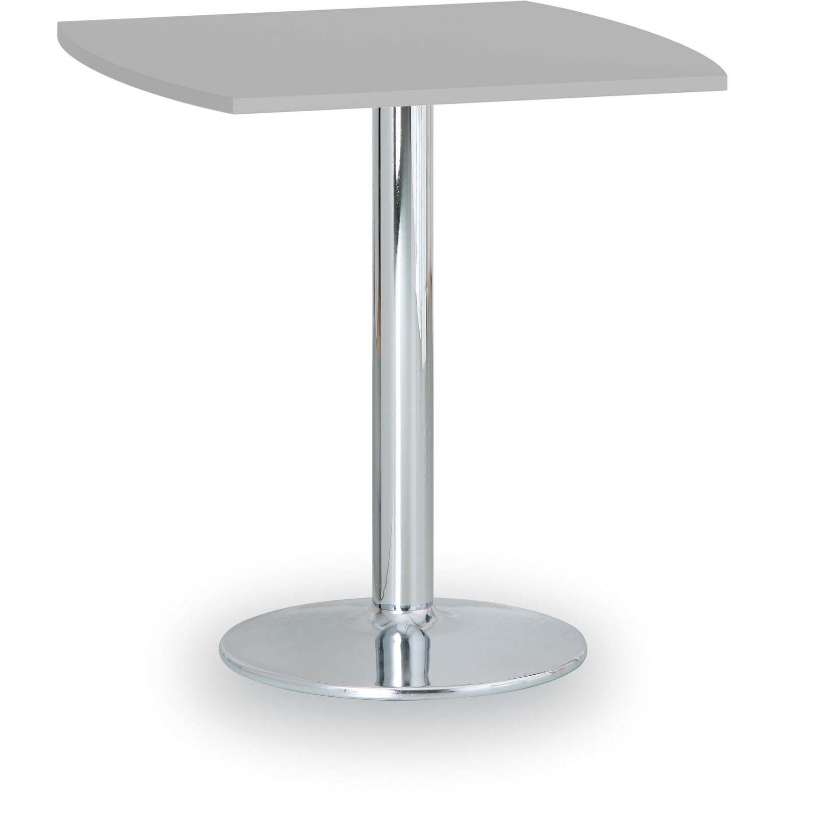 B2B Partner Stolik wysoki Filip II, 660 x 660 mm, chromowana podstawa, płyta szara 423260
