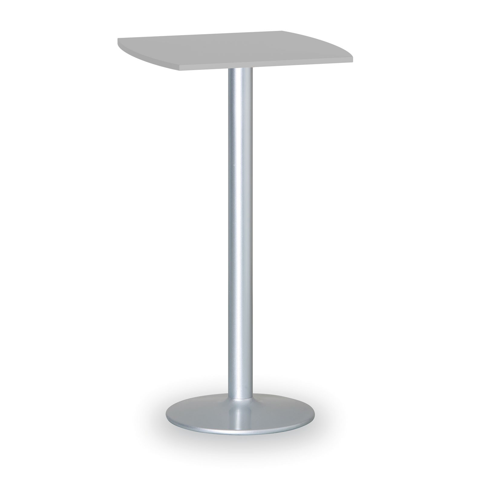 B2B Partner Stolik wysoki Olympo II, 660 x 660 mm, szara podstawa, płyta szara 423288