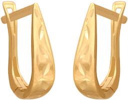 Złote kolczyki 585 zatrzaskowe prezent grawer