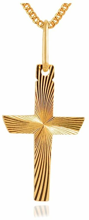 Srebrny Krzyżyk 925 Złocony La Luce z Łańcuszkiem Grawer