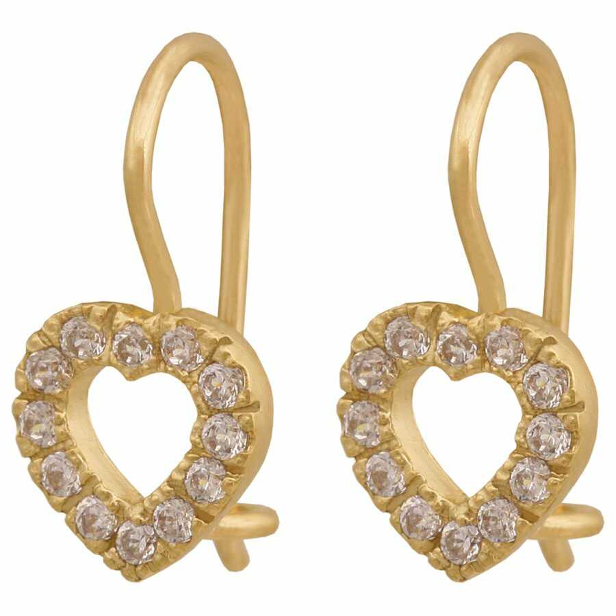 Złote kolczyki 585 wiszące prezent grawer pudełko