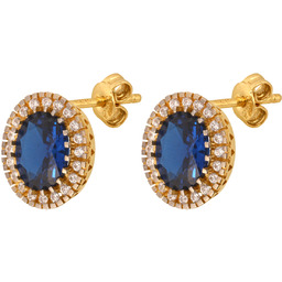 Złote kolczyki 585 na sztyfcie prezent grawer