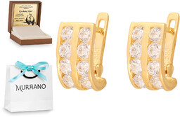 Złote kolczyki 585 zatrzaskowe PREZENT GRAWER