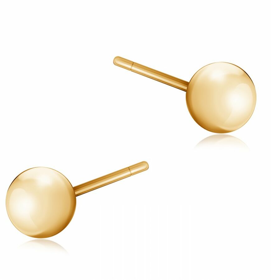 Murrano Złote Kolczyki 333 Kuleczki Grawer ZK-106
