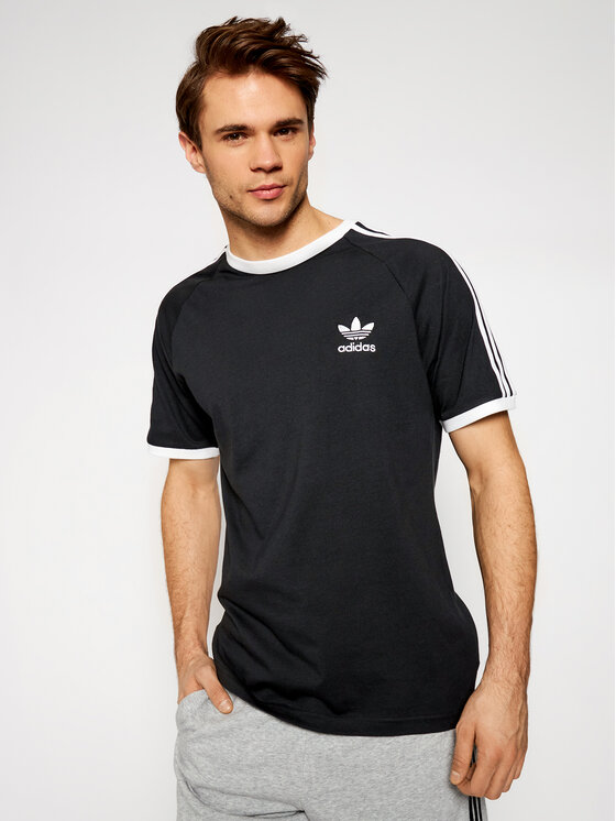 Adidas T-Shirt adicolor Classics 3-Stripes GN3495 Czarny Slim Fit