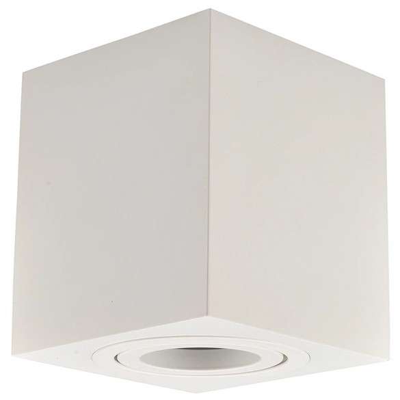 Sufitowa LAMPA plafon SLP6315 MDECO metalowa OPRAWA downlight prostokątny regulowany biały