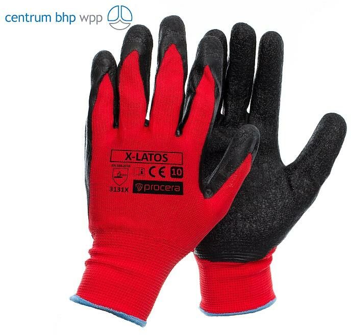 RĘKAWICE OCHRONNE POWLEKANE LATEKSEM X-LATOS; EN388:2016 3131X