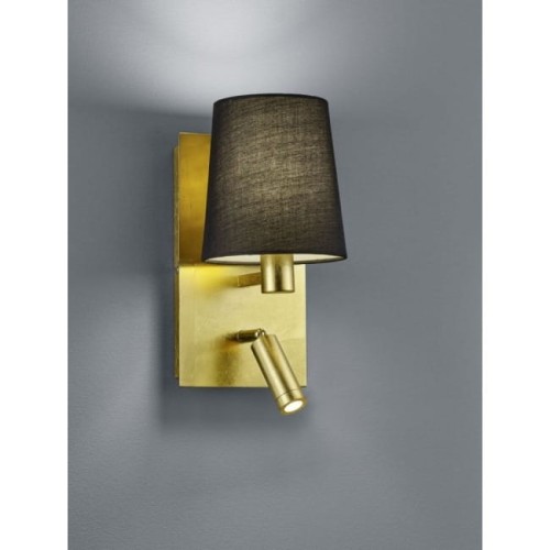 Trio Kinket LAMPA ścienna MARRIOT 271470279 abażurowa OPRAWA tuba LED 3,1W do czytania złota czarna 271470279