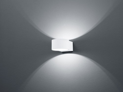 Trio Leuchten Nowoczesna okrągła lampa ścienna biała mat wbudowany LED - Lacapo