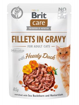 Brit Care Cat Fillets in gravy kaczka 85 g filety kaczki w sosie