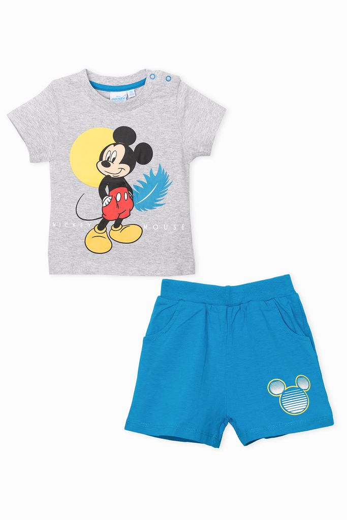 Dresy i komplety dla chłopców - Komplet niemowlęcy Myszka Mickey - niebieski - grafika 1