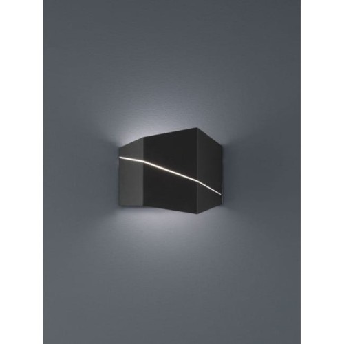 Trio Leuchten Zorro nowoczesny kinkiet LED, czarny mat, 18 cm