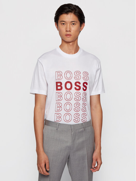Hugo Boss T-Shirt Tiburt 204 50442115 Biały Regular Fit