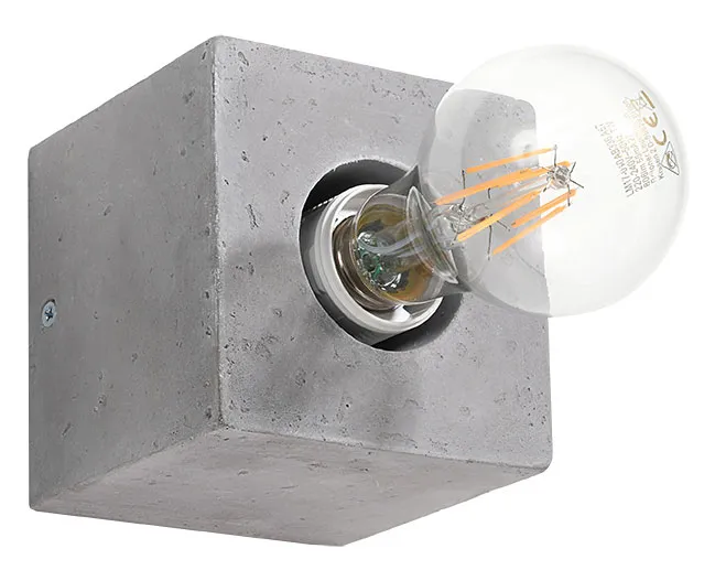 Kwadratowy kinkiet betonowy loft - EX648 L5-F76