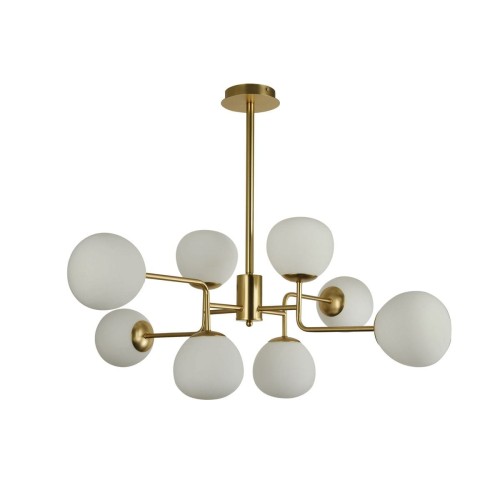 Maytoni LAMPA wisząca ERICH MOD221-PL-08-G Maytoni modernistyczna OPRAWA zwis kule balls białe MOD221-PL-08-G