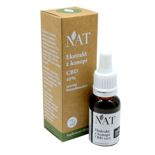 NAT NAT Olejek konopny 10% CBD 15ml 21NACOLE10