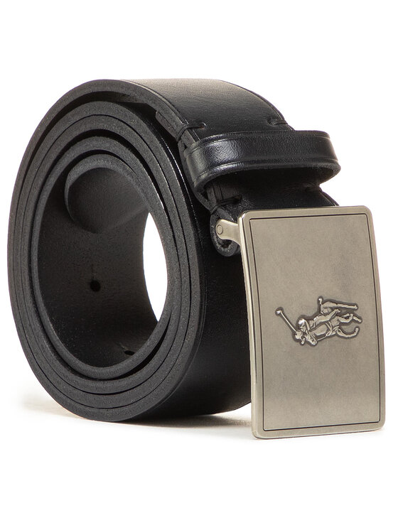 Ralph Lauren Polo Pasek Męski 36mm Pp Plaque Belt 405691693001 Czarny