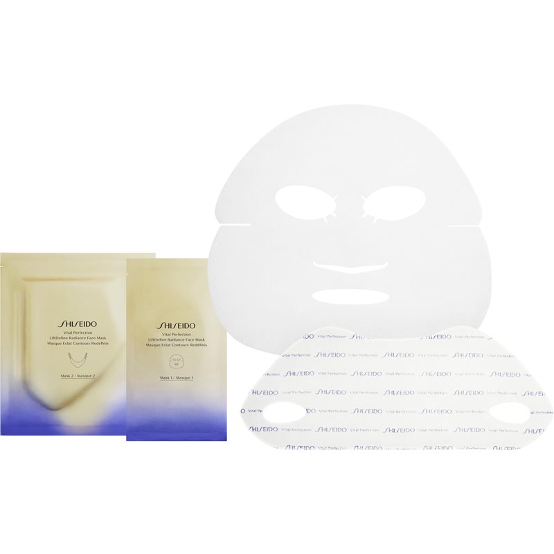 Shiseido Vital Perfection Liftdefine Radiance Face Mask luksusowa maseczka ujędrniająca dla kobiet 6x2 szt
