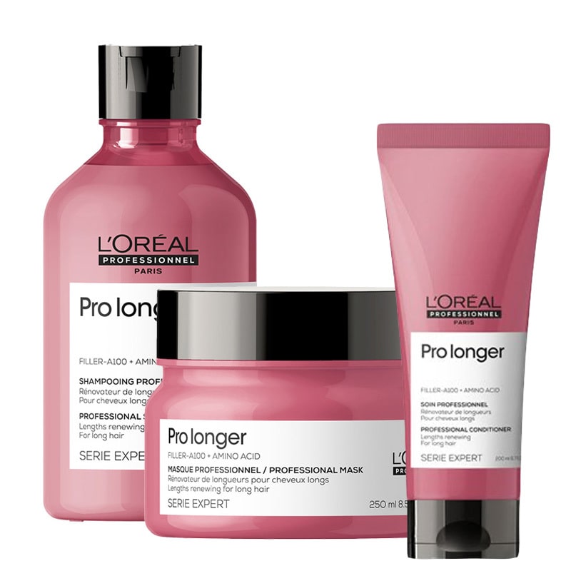 Loreal Pro Longer, zestaw do długich włosów, szampon + odżywka + maska