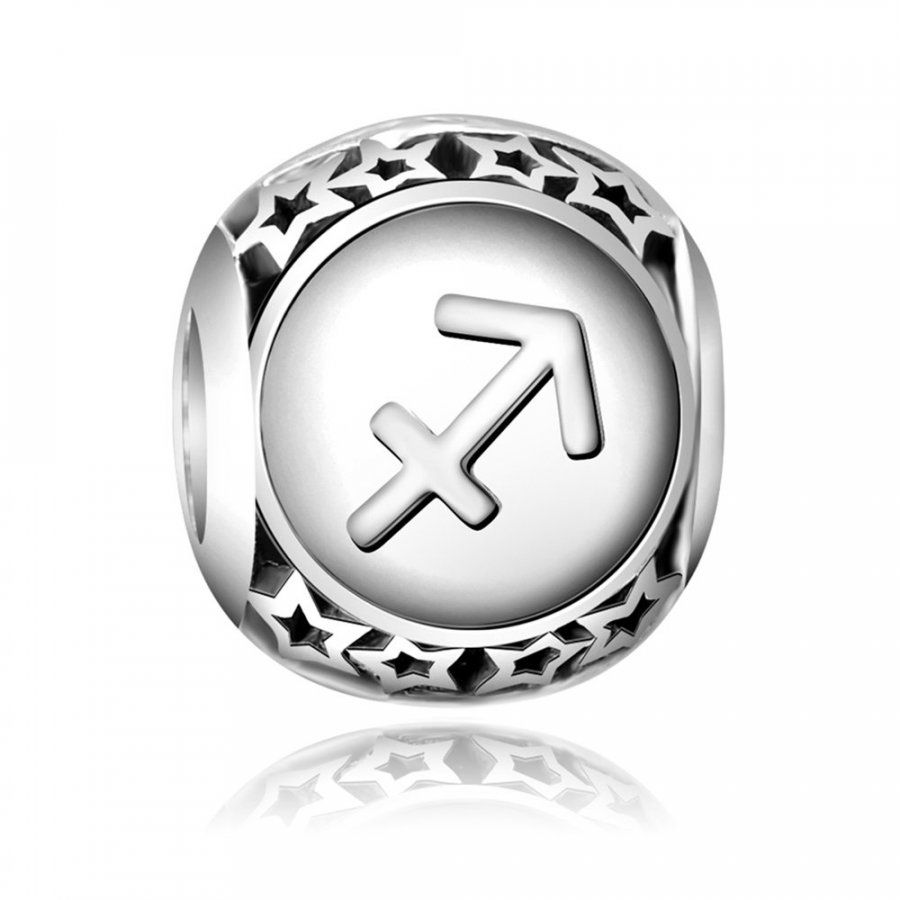 Murrano Charms Zawieszka Koralik 925 Zodiak Strzelec SR-421