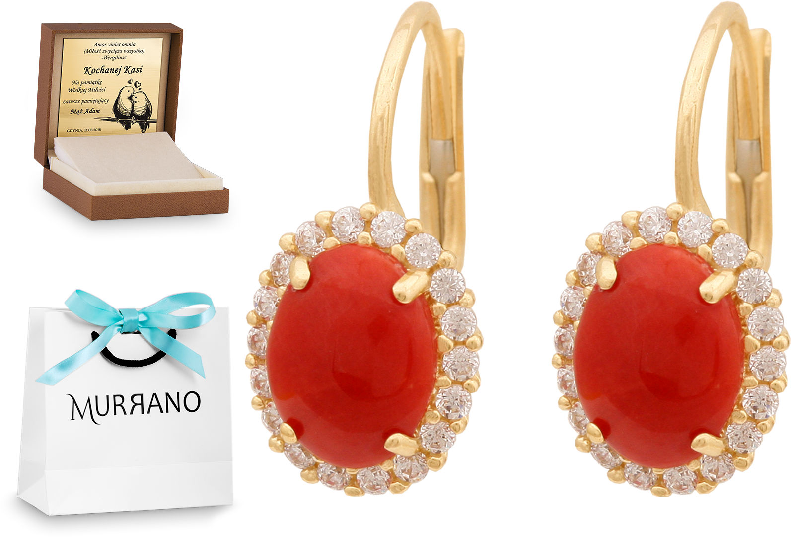 Złote kolczyki 585 wiszące PREZENT GRAWER PUDEŁKO