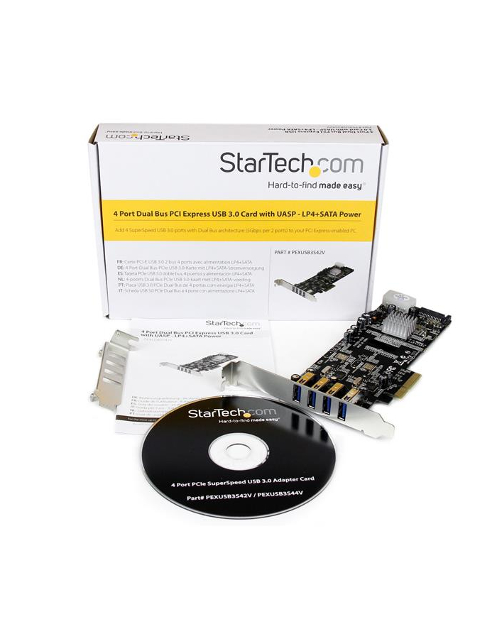 Startech .com 4 PT 2 CHANNEL PCIE USB 3 CARD .