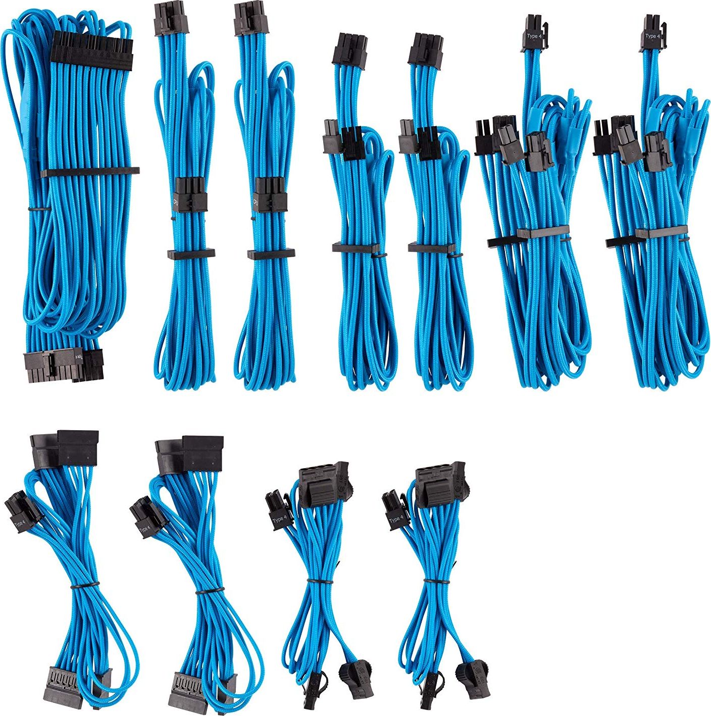 Corsair Zestaw kabli, Niebieski CP-8920225 CP-8920225