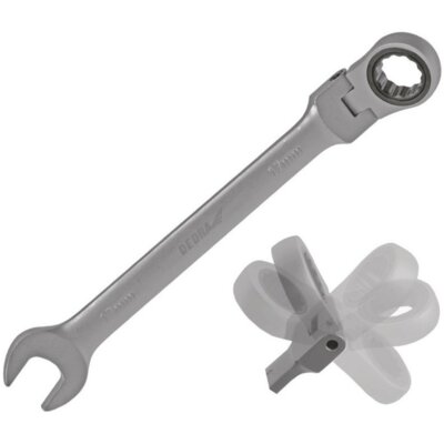 Dedra Klucz płasko - oczkowy 24 mm CrV z grzechotką i przegubem 14GP58