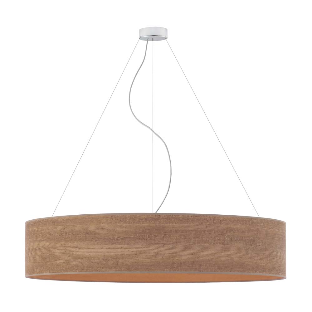 Lampa wisząca do salonu PORTO ECO fi - 100 cm - kolor orzechowy 