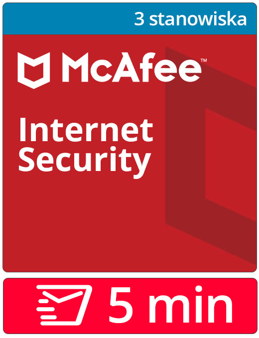 McAfee Internet Security 2026 (3 stanowiska, 12 miesięcy)