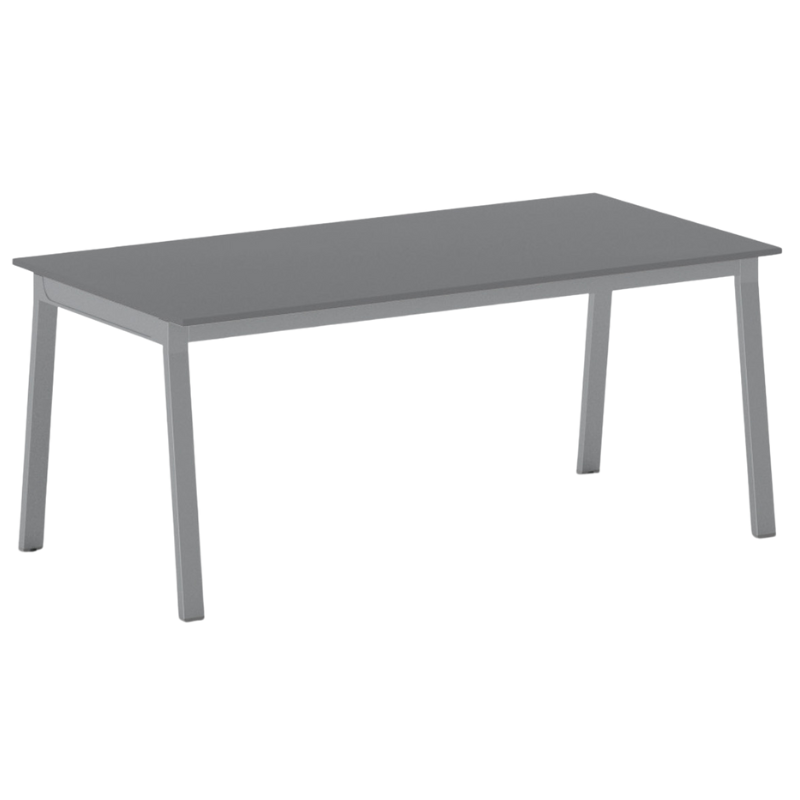 B2B Partner Stół PRIMO BASIC z szarosrebrnym stelażem, 1800 x 900 x 750 mm, grafitowy 499064