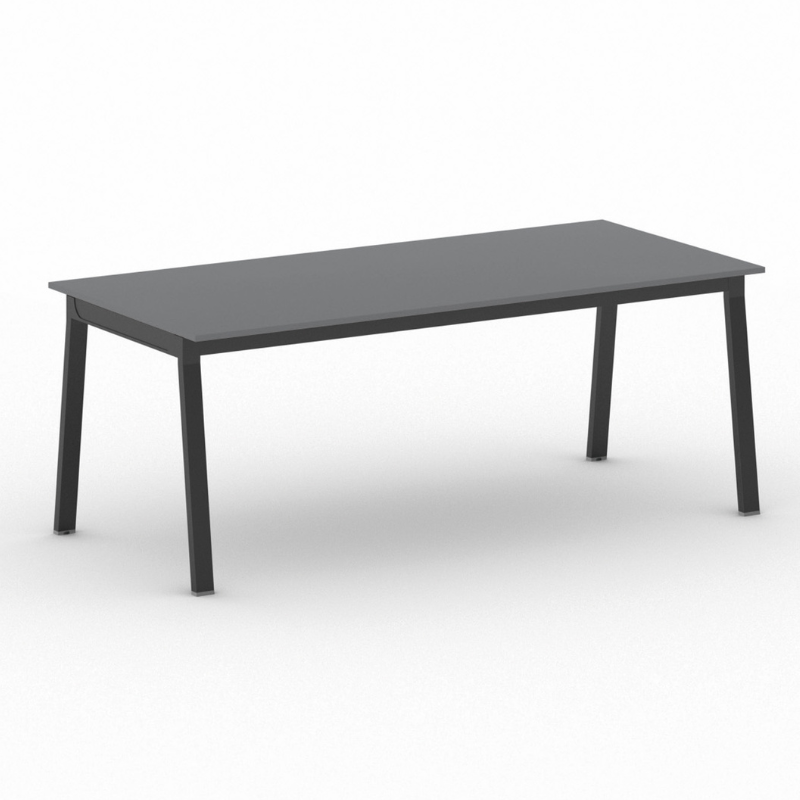 B2B Partner Stół PRIMO BASIC z czarnym stelażem, 2000 x 900 x 750 mm, grafitowy 499352