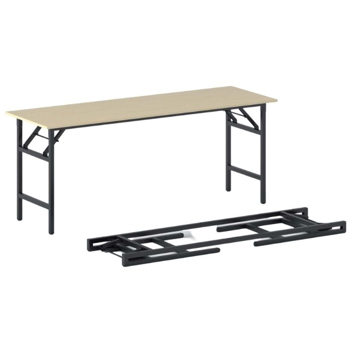 B2B Partner Stół konferencyjny FAST READY z czarnym stelażem, 1700 x 500 x 750 mm, brzoza 499529