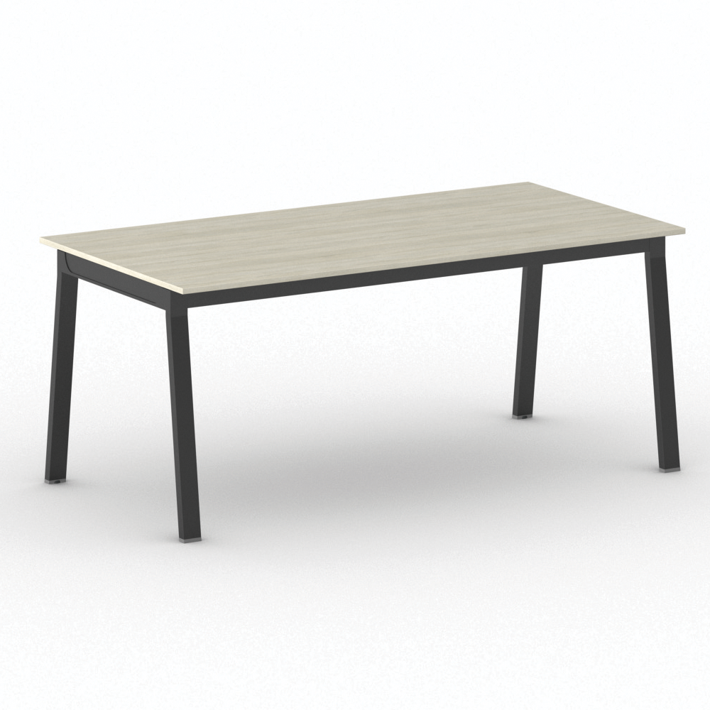 B2B Partner Stół PRIMO BASIC z czarnym stelażem 1800 x 900 x 750 mm, naturalny dąb 499538