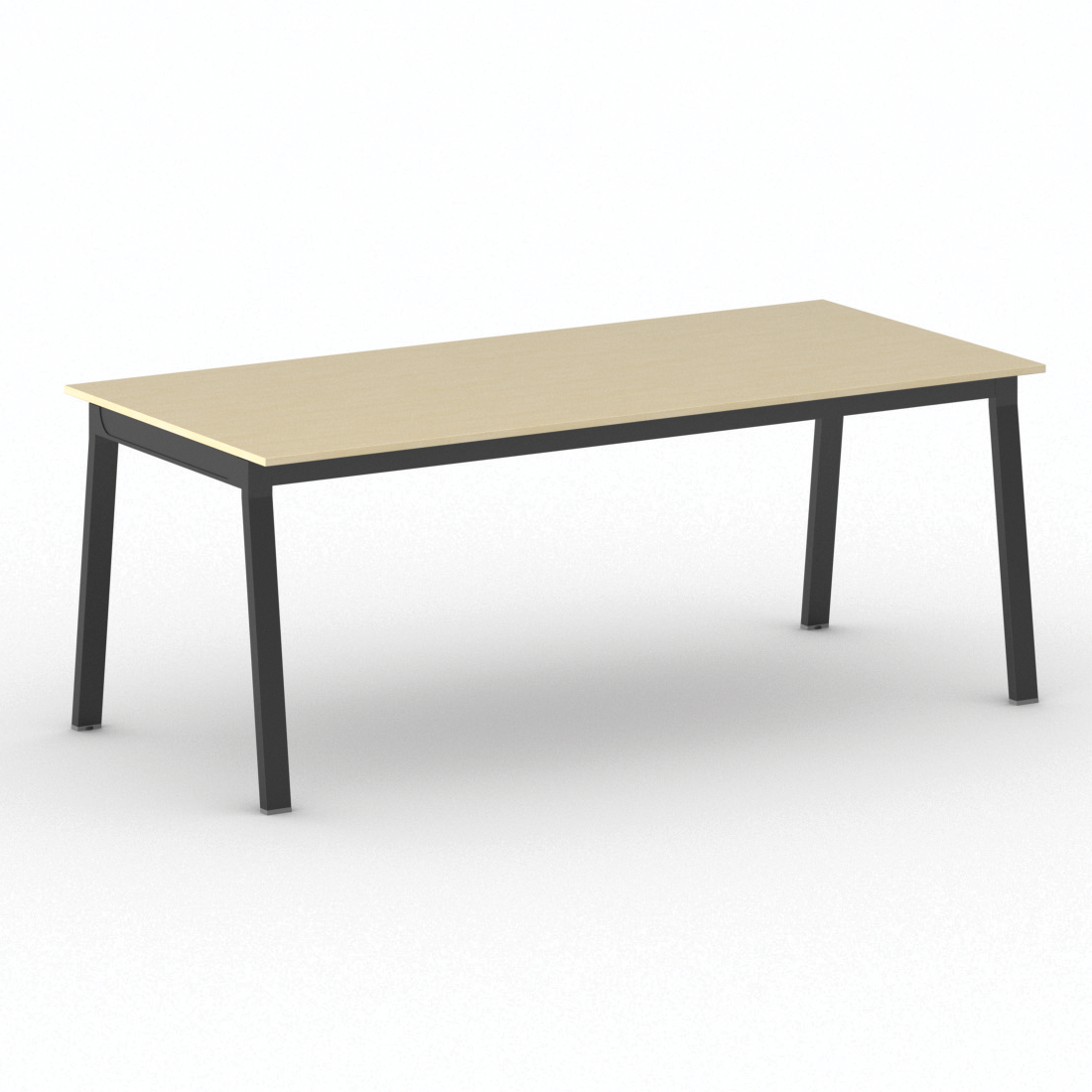 B2B Partner Stół PRIMO BASIC z czarnym stelażem, 2000 x 900 x 750 mm, brzoza 499345